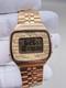 Seiko A708-5000 Vintage World Time GMT Gold-Tone Digital LCD Japan 1980s