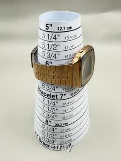Seiko A708-5000 Vintage World Time GMT Gold-Tone Digital LCD Japan 1980s