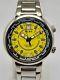Seiko Alba Gmt World Time Quartz Yellow Dial Vx42-x067 Japan Men's