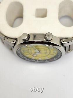 Seiko Alba Gmt World Time Quartz Yellow Dial Vx42-x067 Japan Men's