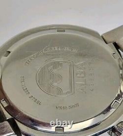 Seiko Alba Gmt World Time Quartz Yellow Dial Vx42-x067 Japan Men's