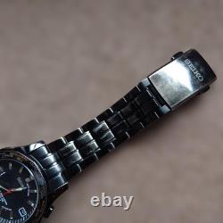 Seiko Brightz World Time Solar Titanium Black Wristwatch GMT Timepiece