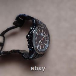 Seiko Brightz World Time Solar Titanium Black Wristwatch GMT Timepiece