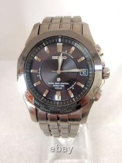 Seiko Brightz World Time Titanium Solar Watch GMT World Time wrist 18cm