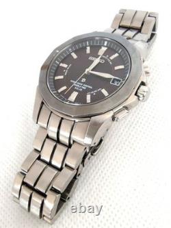 Seiko Brightz World Time Titanium Solar Watch GMT World Time wrist 18cm