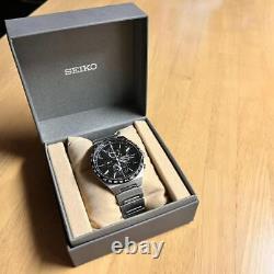 Seiko Chronograph Sbpj025 World Time Solar Black