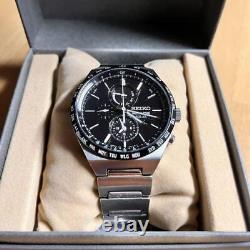 Seiko Chronograph Sbpj025 World Time Solar Black