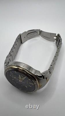 Seiko Coutura 8B63-0AK0 World Time, Radio Sync, Solar, Blue Dial, Two Tone