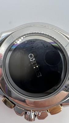 Seiko Coutura 8B63-0AK0 World Time, Radio Sync, Solar, Blue Dial, Two Tone