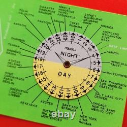 Seiko GMT Navigator World Time Calculator Car Rotatable Timezone Guide Pilot