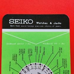 Seiko GMT Navigator World Time Calculator Car Rotatable Timezone Guide Pilot