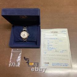 Seiko Grand Seiko SBGE009 GMT Date White Silver Round Spring Drive Mens Watch