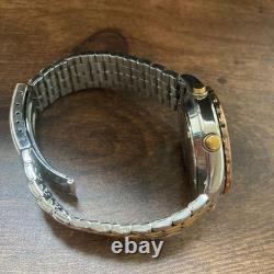 Seiko H021-7001 Chronograph World Time GMT Quartz Authentic Working Mens Watch