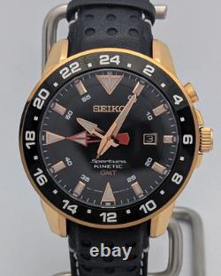 Seiko Kinetic Sportura GMT SUN028P1 Rose Gold 5M85-0AA0 Sapphire & Full Set