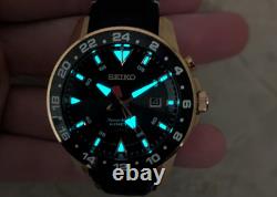 Seiko Kinetic Sportura GMT SUN028P1 Rose Gold 5M85-0AA0 Sapphire & Full Set