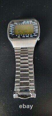 Seiko M158 5009 Watch Pan Am Gmt World Timer Lemon Led Dial, Light Works