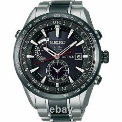 Seiko Men's SAST015'Astron GPS Solar' World Time Stainless steel Ceramic Watch