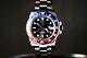 Seiko Mod PEPSI GMT 40mm Automatic NH34 Red Blue Sub Mens Watch OYSTER Band