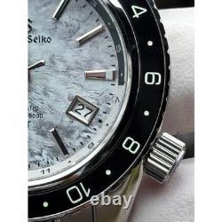 Seiko NH34 MOD Watch 44mm Automatic GMT White Dial 24hr Black Sapphire Bezel