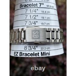 Seiko NH34 MOD Watch 44mm Automatic GMT White Dial 24hr Black Sapphire Bezel