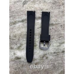 Seiko NH34 MOD Watch 44mm Automatic GMT White Dial 24hr Black Sapphire Bezel