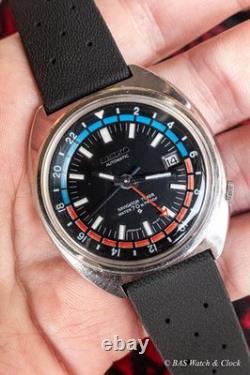 Seiko Navigator Timer 6117-6410 Automatic GMT Serviced Pepsi Nov 1975