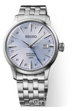 Seiko Presage Cocktail Time GMT Light Blue Dial Men's Watch SSK037