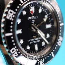 Seiko Prospex GMT SPB383J1 Automatic Diver 200m 6R54 Black Dial NEW