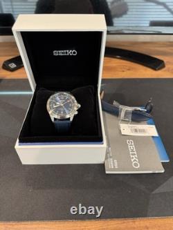 Seiko Prospex Mens Alpinist GMT Blue Dial Blue Strap Watch SPB377