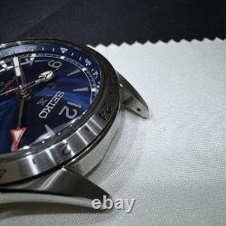 Seiko Prospex Mens Alpinist GMT Blue Dial Blue Strap Watch SPB377