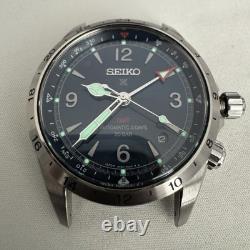 Seiko Prospex Mens Alpinist GMT Blue Dial Blue Strap Watch SPB377