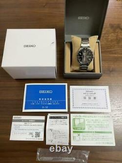 Seiko SBPJ025 Chronograph World Time Box Solar Mens Watch Authentic Working
