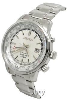 Seiko SUN067P1 Kinetic GMT World Time 100m Watch 5M85 Stainless Steel
