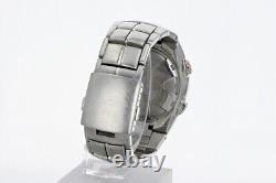Seiko Sportura Black Dial Dual Digital World Time Stainless Steel Men's Watch