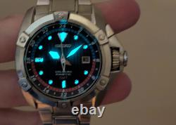 Seiko Velatura SUN011P1 Kinetic GMT Blue Dial Sapphire New Capacitor & Box