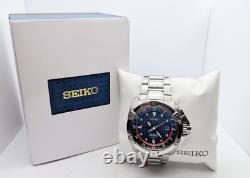 Seiko Velatura SUN011P1 Kinetic GMT Blue Dial Sapphire New Capacitor & Box