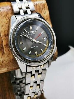 Seiko Watch Gmt Rare 6117-6019 Working world Time