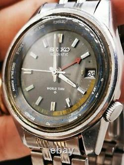 Seiko Watch Gmt Rare 6117-6019 Working world Time