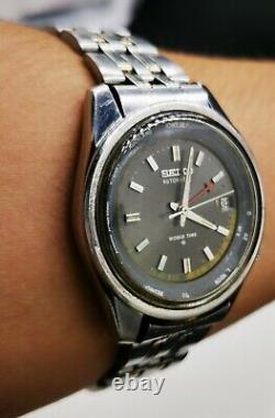 Seiko Watch Gmt Rare 6117-6019 Working world Time