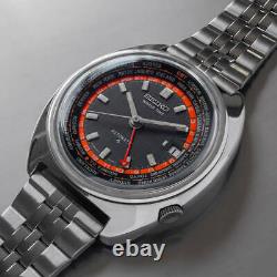 Seiko World Time 6117-6400 Vintage GMT 3rd Stainless Steel Automatic Mens Watch