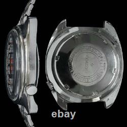 Seiko World Time 6117-6400 Vintage GMT 3rd Stainless Steel Automatic Mens Watch