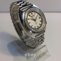 Seiko World Time 6117-6400 Vintage Overhaul GMT SS Date Automatic Mens Watch jp