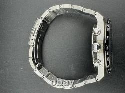 Seiko World Time Solar Men's Chronograph Alarm Black 41mm Quartz Watch V195-0AE0