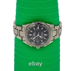 Seiko World Time Watch Titanium Solar 7B25 0AC0 GMT 41mm Unisex wrist 19cm