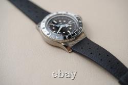 Serica 8315-1 GMT COSC 39mm 9 Crown Steel Automatic Watch Oreo