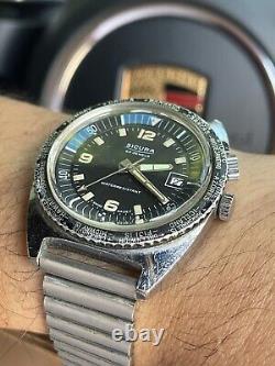 Sicura (breitling Current Owner Former Name) Gmt Worldtime Diver. Good Working