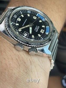 Sicura (breitling Current Owner Former Name) Gmt Worldtime Diver. Good Working