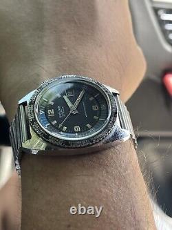 Sicura (breitling Current Owner Former Name) Gmt Worldtime Diver. Good Working