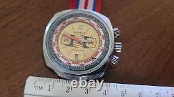 Skin Diver AVYSTYLE World TIME GMT COMPRESSOR Vintage French Watch RARE 1970s