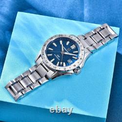 Sky Blue GMT Automatic Watch 100M Waterproof Stainless Steel for All